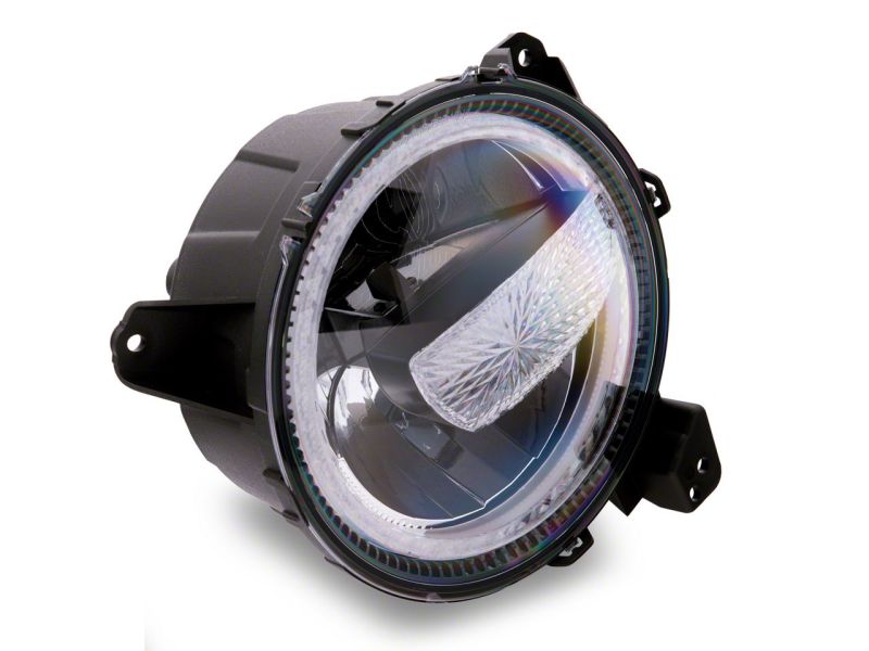 Raxiom 18-23 Jeep Wrangler JL Axial Series 9-In LED Headlights- Blk Housing (Clear Lens) J164371 J164371 Photo - Close Up