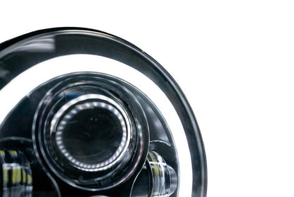 DV8 Offroad 07-18 Jeep Wrangler JK LED Projector Headlights w/ Angel Eyes HL7JK-02 HL7JK-02 Photo - Unmounted