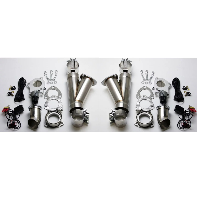 Granatelli Motor Sports Granatelli 3.0in Alum Mild Steel Electronic Dual Slip Fit Exhaust Cutout w/Band Clamps 303530D