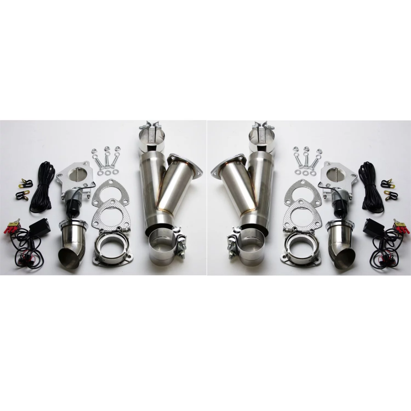 Granatelli Motor Sports Granatelli 2.5in Aluminized Mild Steel Electronic Dual Exhaust Cutout System w/Slip Fit & Band Clamp 302525K 302525K Photo - Primary