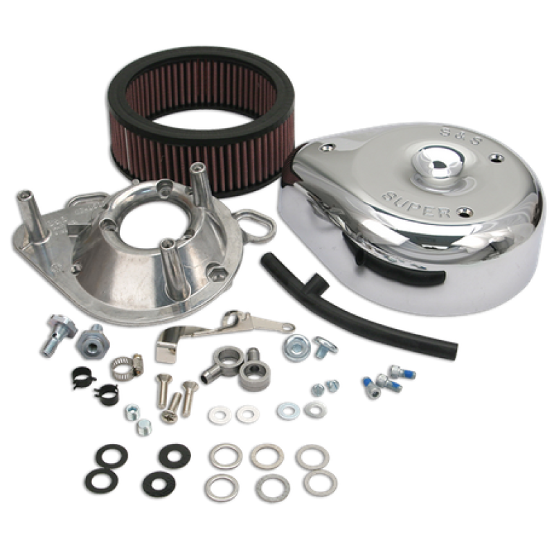 S&S Cycle 99-06 BT Teardrop Air Cleaner Kit for Super E/G Carb 17-0403