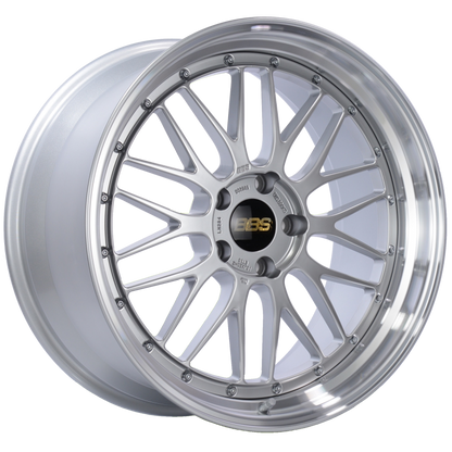 BBS LM 20x10 5x120 ET33 Diamond Silver Center Diamond Cut Lip Wheel -82mm PFS/Clip Required LM284DSPK LM284DSPK Photo - Primary