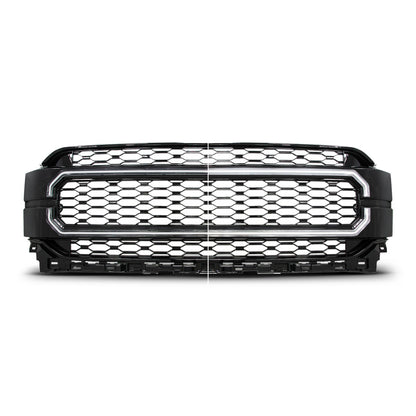 ANZO 21-23 Ford F150 Black Housing Full LED Light Tube Front Grille 901029 901029 Photo - Primary