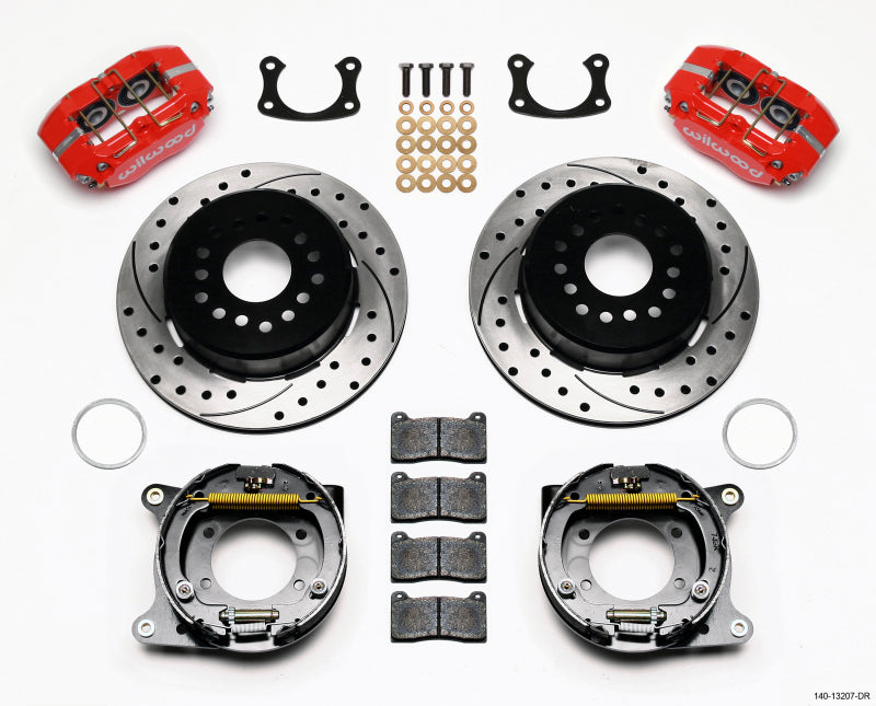 Wilwood Dynapro Dust-Boot P/S Park Brake Kit Drilled Red New Big Ford 2.50in Offset 140-13207-DR 140-13207-DR Photo - Primary