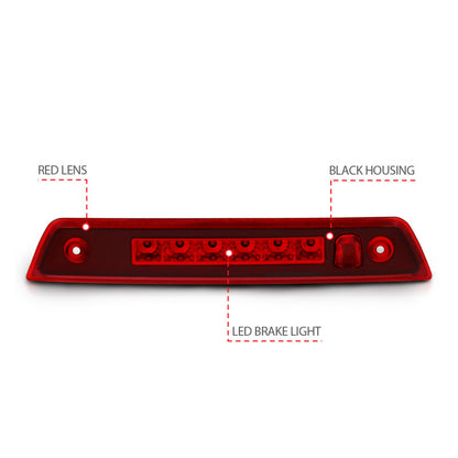 ANZO 05-10 Jeep Grand Cherokee LED 3rd Brake Light - Red 531108 531108 Photo - Unmounted