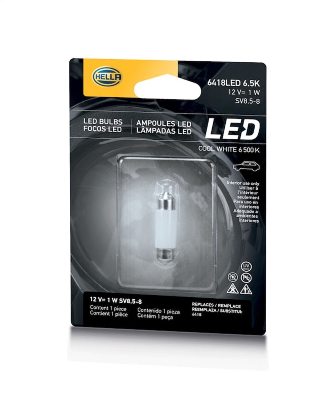 Hella LED 6418 12V 1W SV8.5-8 6.5K 36 SING Bulb 6418LED 6.5K 6418LED 6.5K Photo - Primary