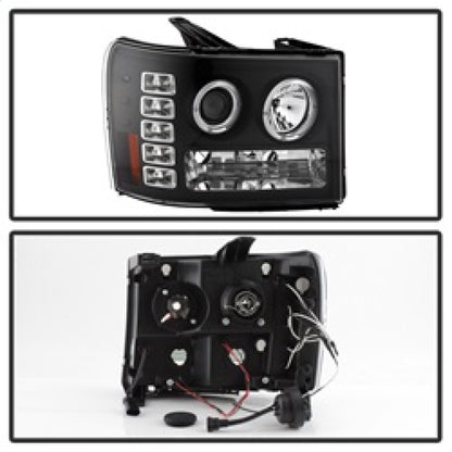 Spyder GMC Sierra 1500/GMC Sierra Denali 08-13 Projector LED Halo- LED Blk PRO-YD-GS07-HL-BK 5010605 5010605 Photo - Unmounted