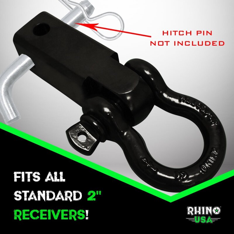 Rhino USA Shackle Hitch Receiver W/ D-Ring (Gray) RG-HTHITCH2-GRY RG-HTHITCH2-GRY User 3