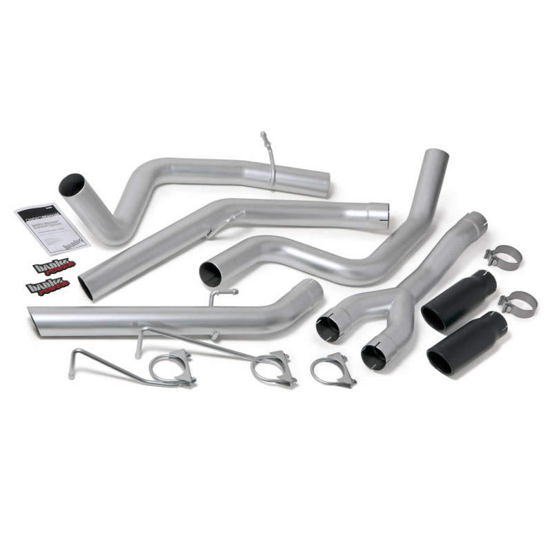 Banks Power 14-15 Dodge Ram 1500 3.0L Diesel Monster Exhaust System - SS Dual Exhaust w/ Black Tips 48602-B 48602-B Photo - Primary
