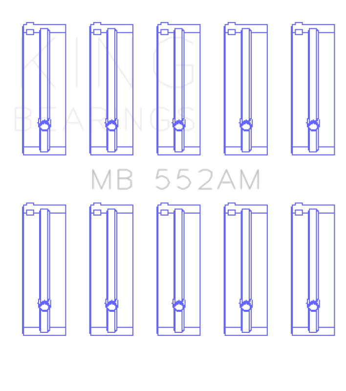 King Engine Bearings King Toyota 3T/TG / 12T / 4TG Main Bearing Set MB552AM MB552AM Photo - Primary