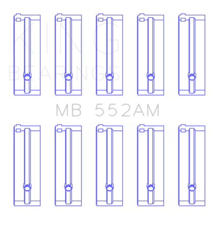 King Engine Bearings King Toyota 3T/TG / 12T / 4TG Main Bearing Set MB552AM MB552AM Photo - Primary