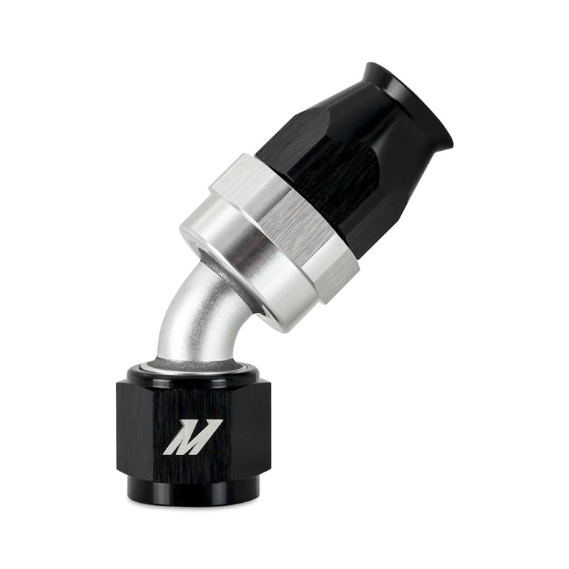 Mishimoto Aluminum PTFE -4AN 45 Degree Fitting Black MMFT-SW-04P-45 MMFT-SW-04P-45 Photo - Primary