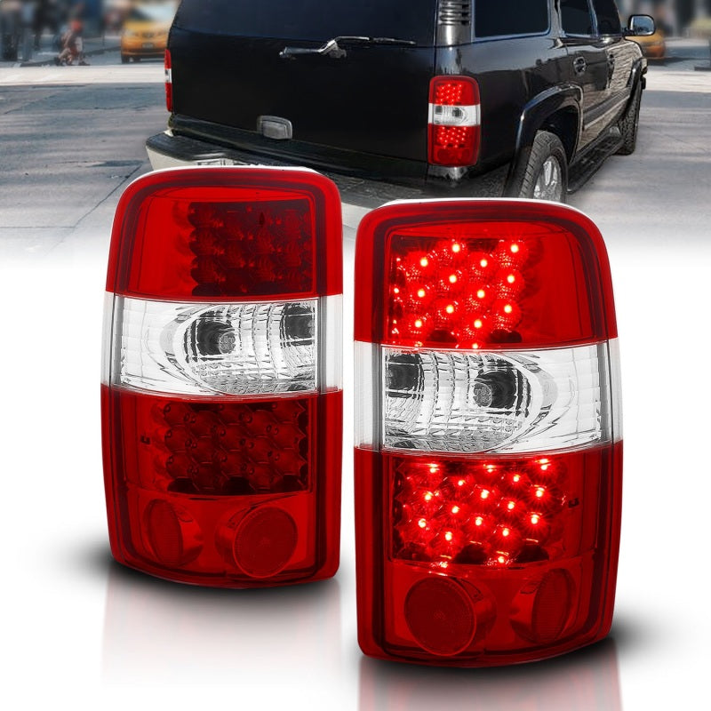 Anzo 2000-2006 Chevrolet Suburban LED Taillights Red/Clear 311001 Photo - Primary