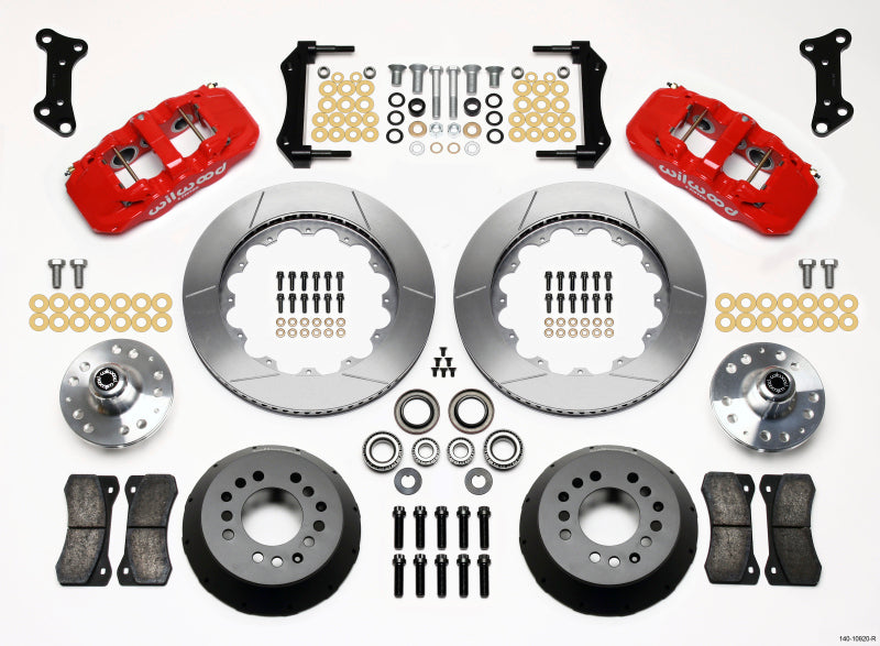 Wilwood AERO6 Front Hub Kit 14.00 Red 67-69 Camaro 64-72 Nova Chevelle 140-10920-R 140-10920-R Photo - Primary