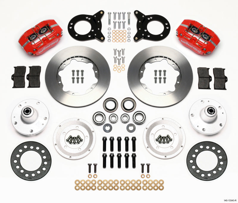 Wilwood Dynapro Dust-Boot Front Kit 11.00in Red 1965-1969 Mustang Disc & Drum Spindle 140-13343-R 140-13343-R Photo - Primary