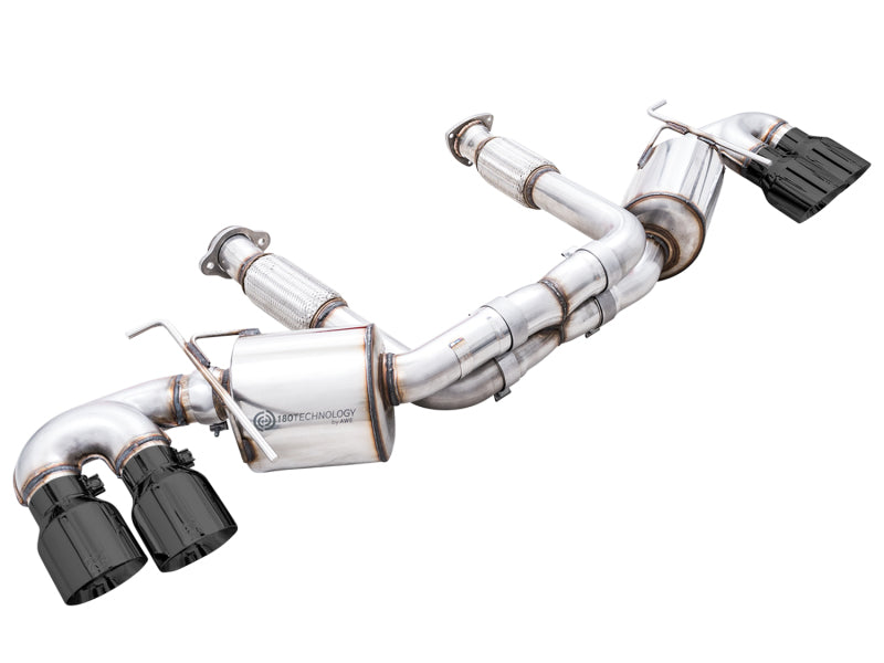 AWE Tuning 2020 Chevrolet Corvette (C8) Touring Edition Exhaust - Quad Diamond Black Tips 3015-43159 3015-43159 Photo - Primary
