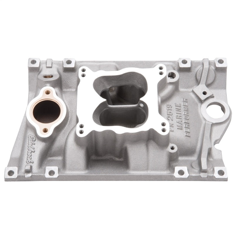 Edelbrock Manifold Marine Chevy V6 Vortec 1996-Pres W/Brass 2519 Photo - Primary
