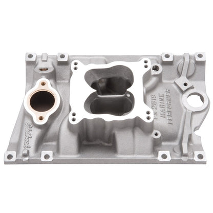 Edelbrock Manifold Marine Chevy V6 Vortec 1996-Pres W/Brass 2519 Photo - Primary