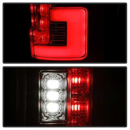 Spyder 17-18 Ford F-250 SD (w/Blind Spot Sensor) LED Tail Lights - Chrm (ALT-YD-FS17BS-LED-C) 5085641 5085641 Photo - Unmounted