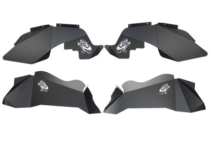 Fishbone Offroad 07-18 Jeep Wrangler JK Logo Aluminum Inner Fenders - Black Powdercoat FB33073 FB33073 User 1