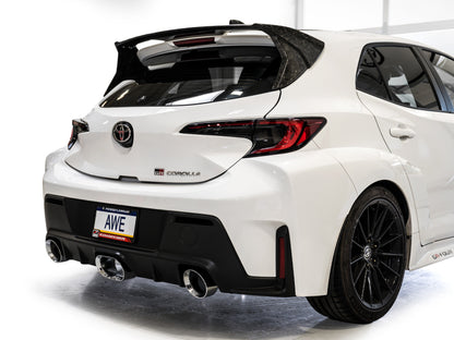 AWE Tuning AWE 23-24 Toyota GR Corolla Touring Edition Catback Exhaust - Chrome Silver Tips 3015-52472 3015-52472 Photo - Mounted