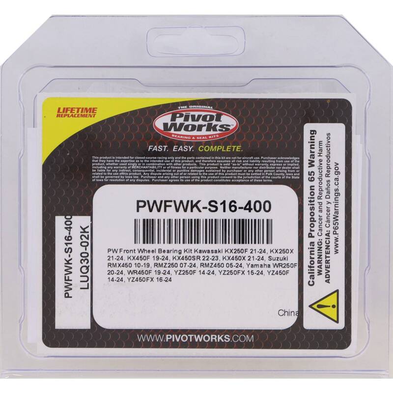 Pivot Works 21-23 Kawasaki KX250F PW Front Wheel Bearing Kit PWFWK-S16-400 PWFWK-S16-400 Photo - Primary