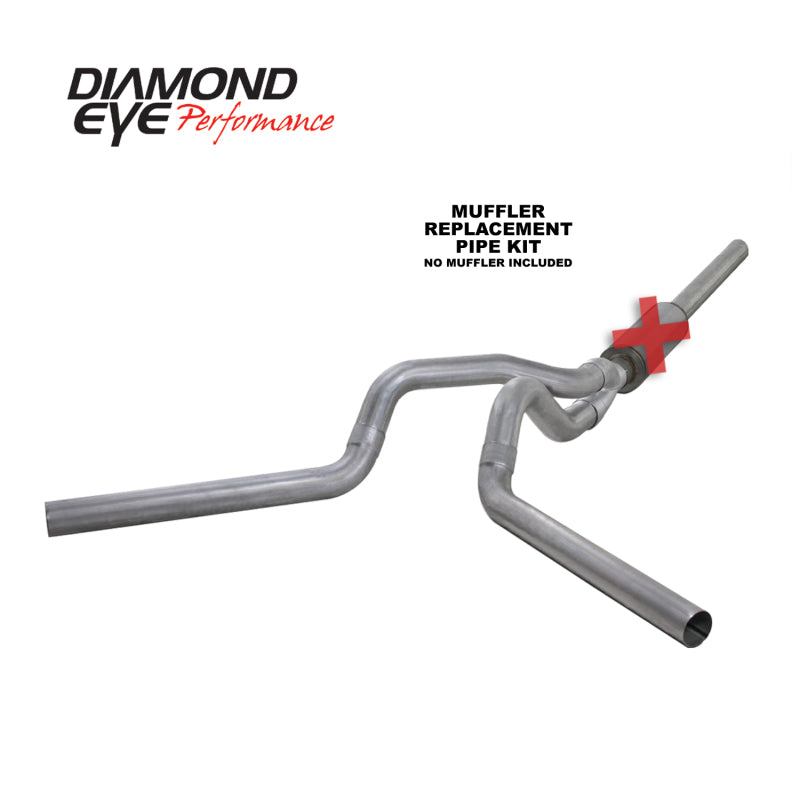 Diamond Eye Performance Diamond Eye KIT 4in CB MFLR RPLCMENT PIPE DUAL AL: 2004.5-2007.5 DODGE CUMMINS 600 K4236A-RP K4236A-RP Photo - Primary