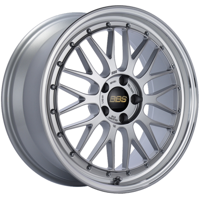 BBS LM 19x8.5 5x112 ET48 Diamond Silver Center Diamond Cut Lip Wheel -82mm PFS/Clip Required LM249DSPK LM249DSPK Photo - Primary