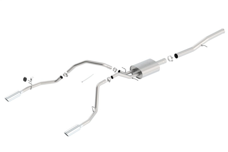 Borla 14 Silv/Sierra 1500 EC Std/CC Short 143.5in WB ATAK Single Split Rear Exit Cat-Back Exhaust 140572 140572 Photo - Primary