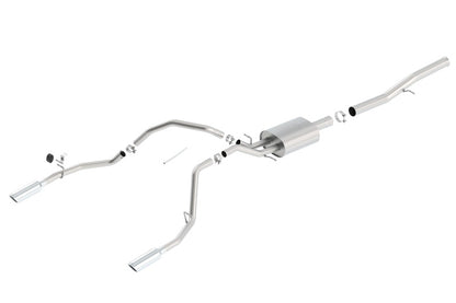 Borla 14 Silv/Sierra 1500 EC Std/CC Short 143.5in WB ATAK Single Split Rear Exit Cat-Back Exhaust 140572 140572 Photo - Primary
