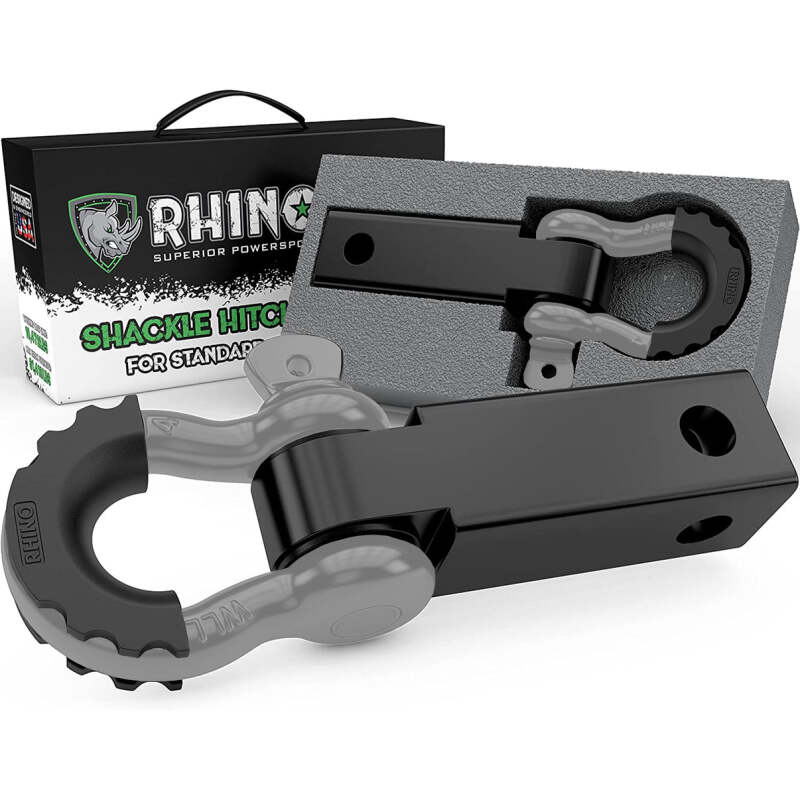 Rhino USA Shackle Hitch Receiver W/ D-Ring (Gray) RG-HTHITCH2-GRY RG-HTHITCH2-GRY Photo - Primary