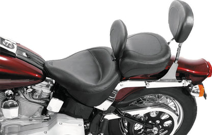 Mustang Motorcycle Mustang 84-06 Harley Standard Rear Tire Wide Touring Std Solo Seat w/Driver Backrest - Black 79121 79121 User 1