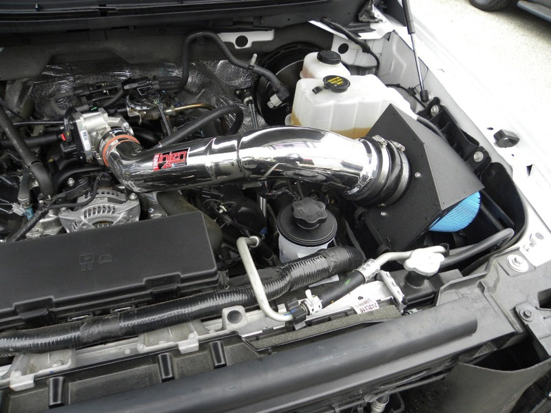 Injen 09-10 Ford F-150 2 valve V8 4.6L Wrinkle Black Power-Flow Air Intake System PF9027WB PF9027WB Photo - Mounted