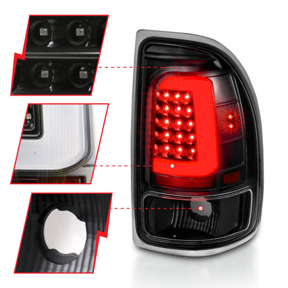 ANZO 1997-2004 Dodge Dakota LED Taillights Black Housing Clear Lens Pair 311347 311347 Photo - Unmounted
