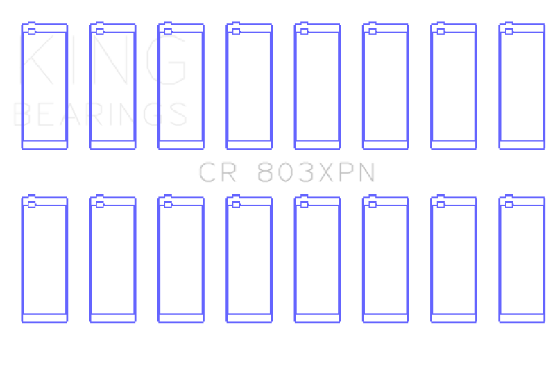 King Engine Bearings King 55-67 Ford 265/283/302/327 V8 (Size STD) Performance Rod Bearing Set CR803XPN CR803XPN Photo - Primary