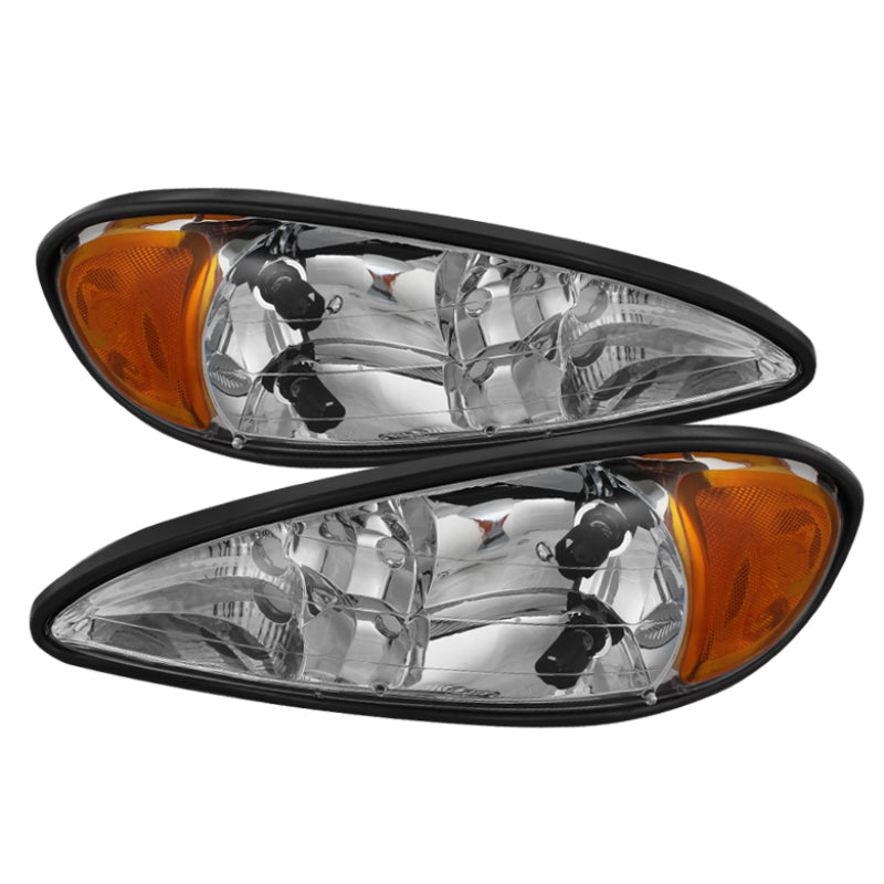 SPYDER Xtune Pontiac Grand Am 99-05 Crystal Headlights Chrome HD-JH-PGAM99-AM-C 9023514 9023514 Photo - Primary