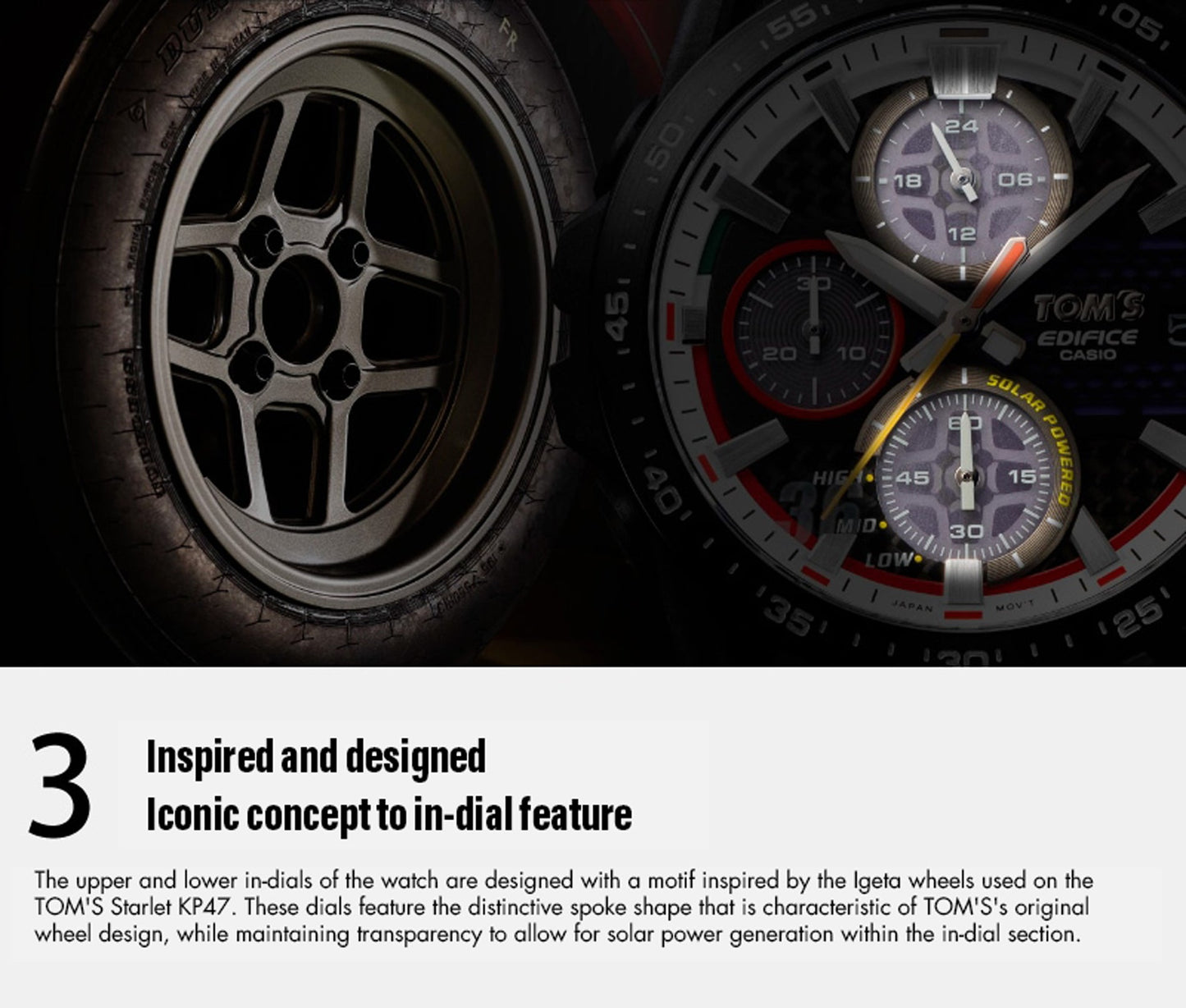 TOM'S Racing 50th Anniversary TOM'S x EDIFICE KP47 Collaboration Watch ** SOLD OUT **