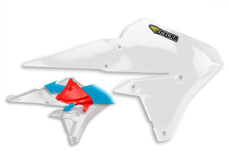 Cycra 15-19 Yamaha WR250F Powerflow Radiator Shrouds White 1CYC-1779-42 1CYC-1779-42 Photo - Primary