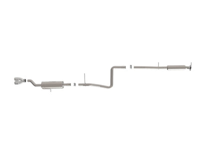 aFe Takeda Series 2 1/2in 304 SS Cat-Back 14-19 Ford Fiesta L4-1.6L w/Polished Tip 49-33134-P 49-33134-P Photo - Unmounted