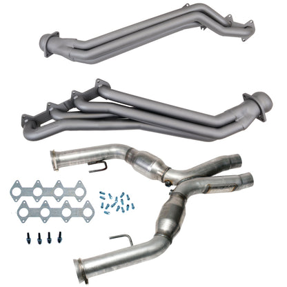 BBK 05-10 Ford Mustang GT 1 5/8 Long Tube Headers w/High Flow Catted X-Pipe (Ti Ceramic) 16412 16412 Photo - Primary