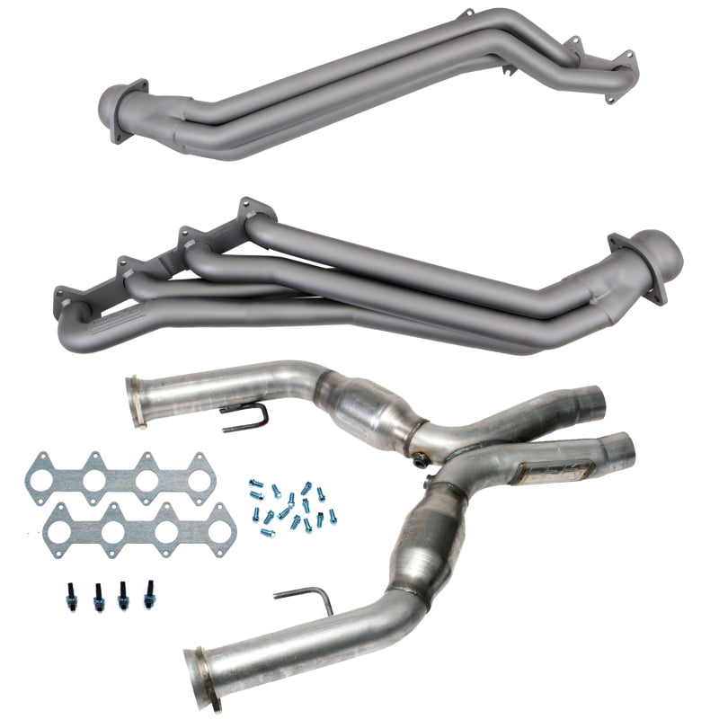 BBK 05-10 Ford Mustang GT 1 5/8 Long Tube Headers w/High Flow Catted X-Pipe (Ti Ceramic) 16412 16412 Photo - Primary