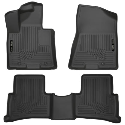 Husky Liners 2017 Kia Sportage Weatherbeater Front and Second Row Black Floor Liner 99891 Photo - Primary