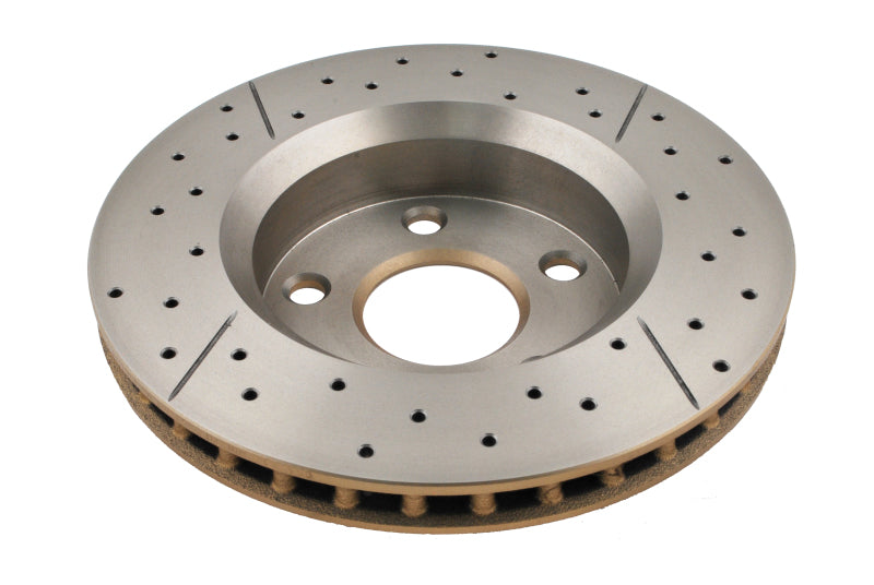 DBA 07-17 Jeep Wrangler Front Drilled & Slotted Street Series X-Gold Rotor 2536X 2536X Photo - out of package