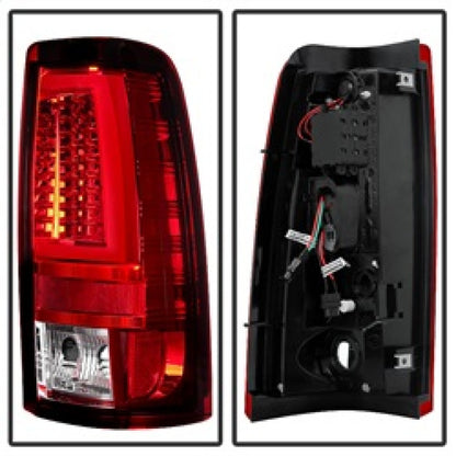 Spyder Chevy Silverado 1500/2500 03-06 Version 2 LED Tail Lights - Red Clear ALT-YD-CS03V2-LED-RC 5081926 5081926 Photo - Unmounted