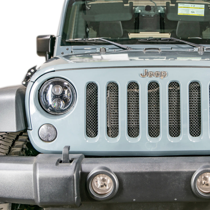DV8 Offroad 2007-2018 Jeep JK Black Mesh Grille D-JP-190010-BK D-JP-190010-BK Photo - Mounted