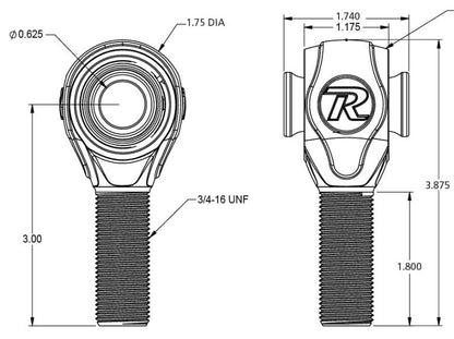 Ridetech R-Joint Rod End with 3/4in-16 Right Hand Thread 90002771 90002771 User 1