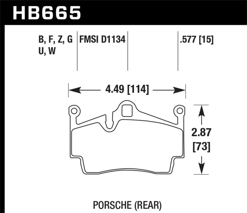 Hawk Disc Brake Pad HB665W.577 Photo - Primary