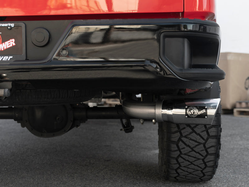 afe Apollo GT Series 2019 GM Silverado/Sierra 1500 4.3L/5.3L 409 SS CB Exhaust System w/Polished Tip 49-44107-P 49-44107-P Photo - Mounted