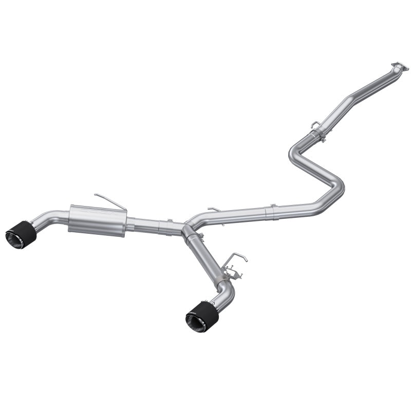MBRP 22-23 Hyundai Elantra N 2.0L Turbo T304  5in OD CF Tips Dual Outlet 3in Cat Back Exhaust S47103CF S47103CF Photo - Primary