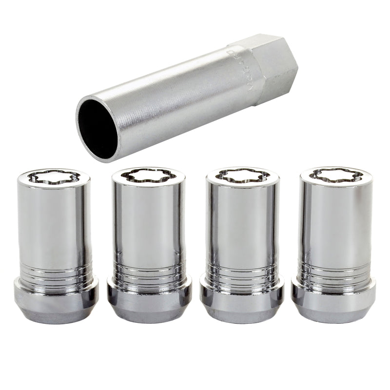 McGard Wheel Lock Nut Set - 4pk. (Tuner / Cone Seat) M14X1.5 / 22mm Hex / 1.648in. Length - Chrome 25115 25115 Photo - Primary